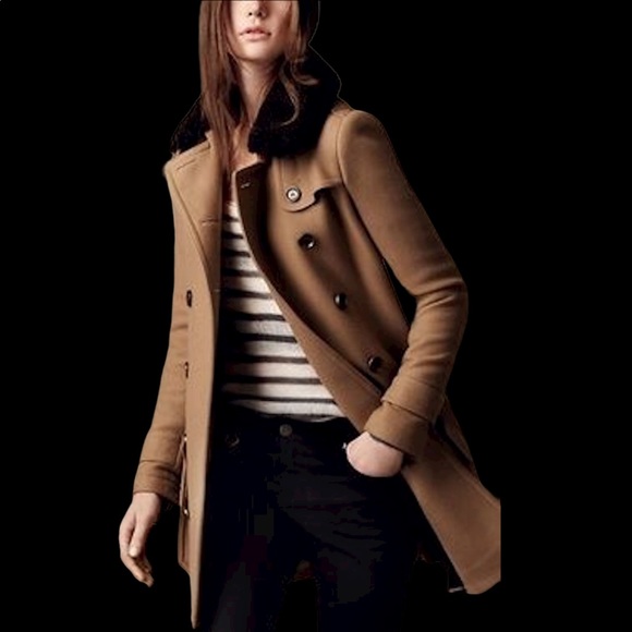 Burberry Jackets & Blazers - Authentic Burberry Brit Wool Peacoat Camel size 4